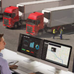 Fleet manager looking at Hino Connect telematics dashboard