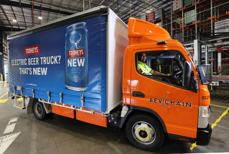 beer electric delivery truck