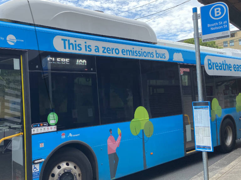 NSW zero emissions bus in Annandale