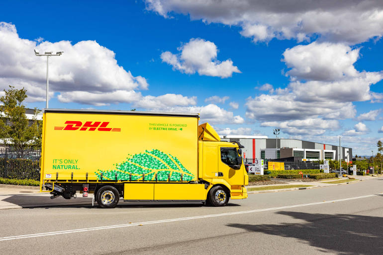 First-DHL-elecric-truck-in-Sydney-VOLVO-FL