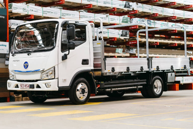 Bunnings Springfield will take delivery of a Foton T5 Electric Truck as part of their Bunnings Red Program. Photo by Sarah Keayes/The Photo Pitch