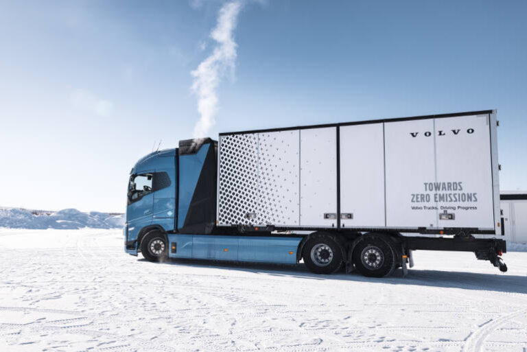 Volvo fuel cell hydrogen powered truck being tested on public roads