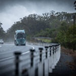 Volvo electric FH truck on the highway