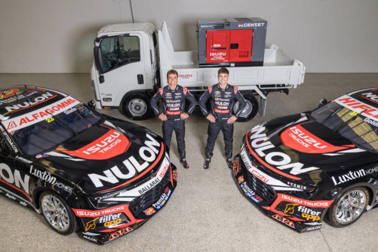 drivers James Golding and Tim Slade aboard two V8 Chevrolet Camaros in 2024