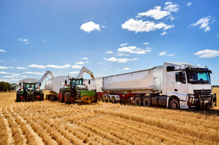 When it comes time to harvest, the Wolthuis family do it in style with a new Mercedes-Benz Actros