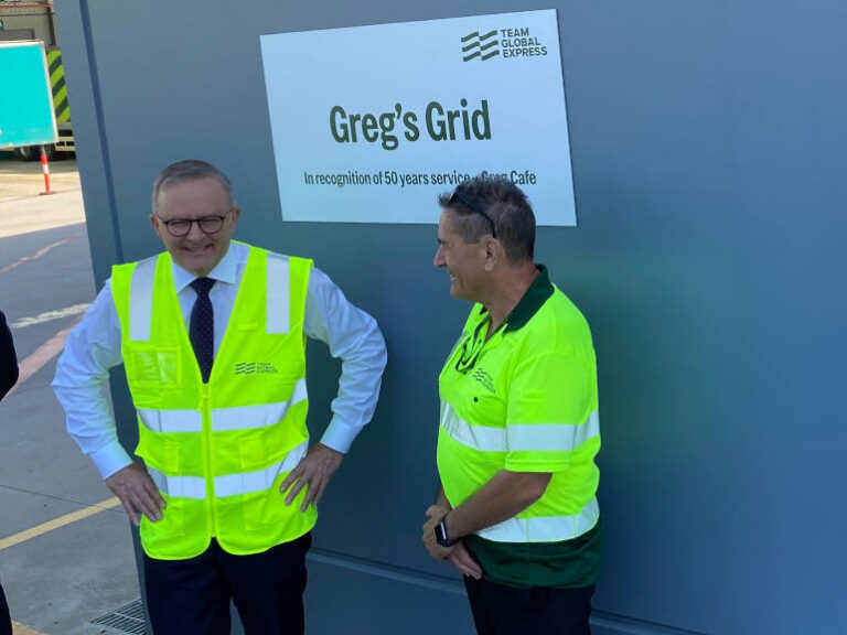 Prime Minister Anthony Albanese opens TGE EV charging depot