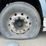 flat truck tyre