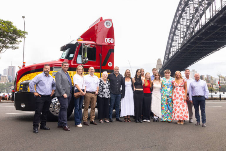 Truck under Sydney harbour bridge