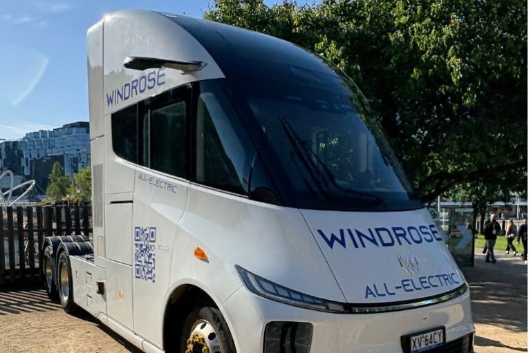 electric truck at exhibition